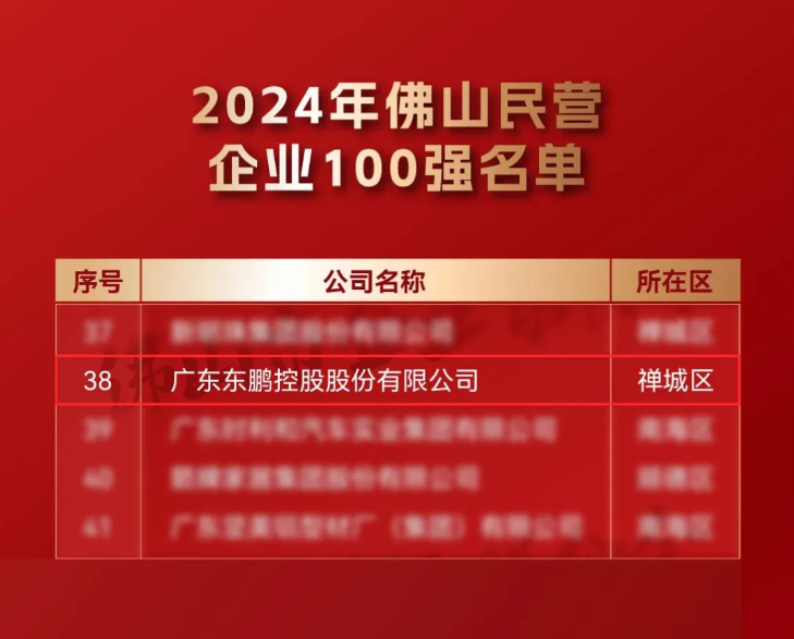 厚植深耕 稳健前行 | 东鹏控股荣登佛山企业100强等多项榜单(图12)